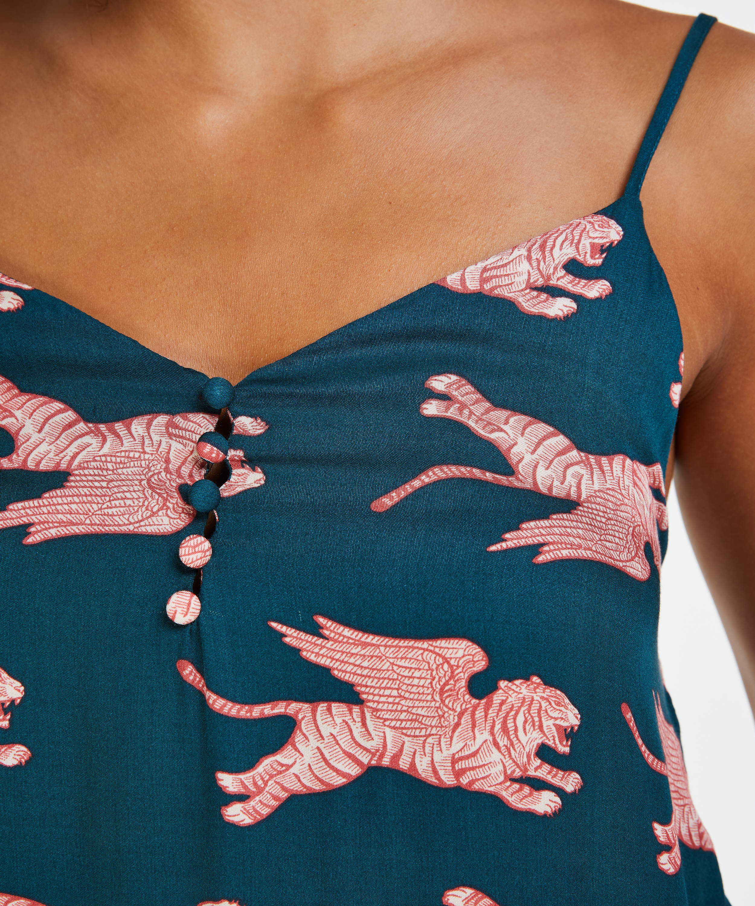 Cami Tissé, Bleu, main