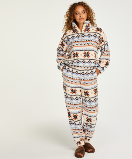 Pantalon de jogging polaire, Blanc