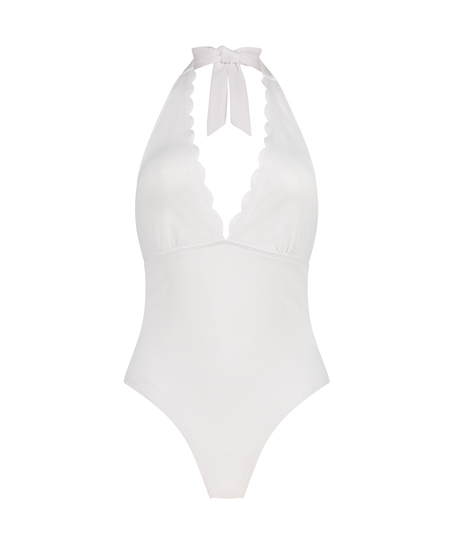 Maillot de bain Shaping Scallop, Blanc