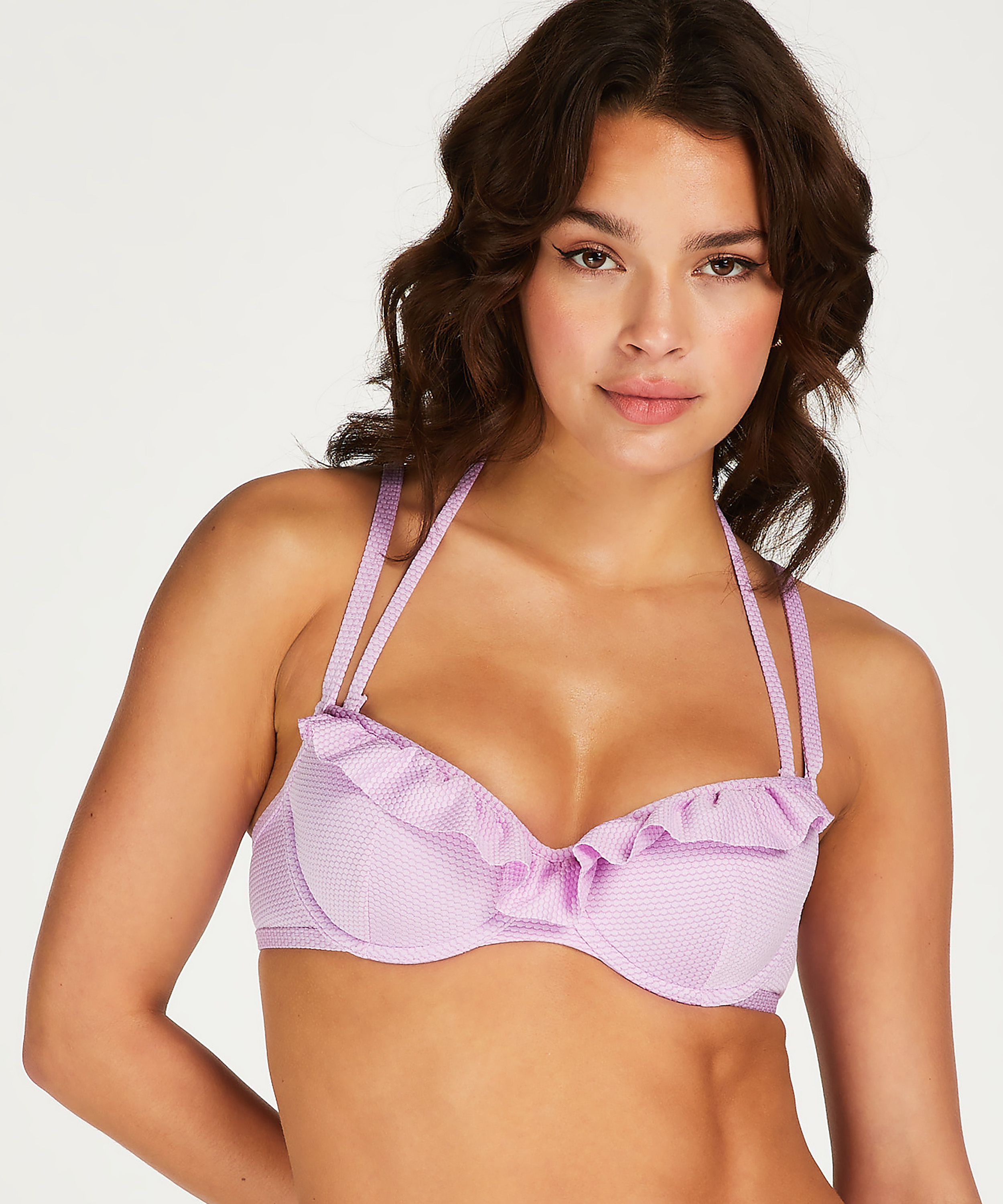 Haut de bikini pr&eacute;form&eacute; &agrave; armatures Seia, Violet, main
