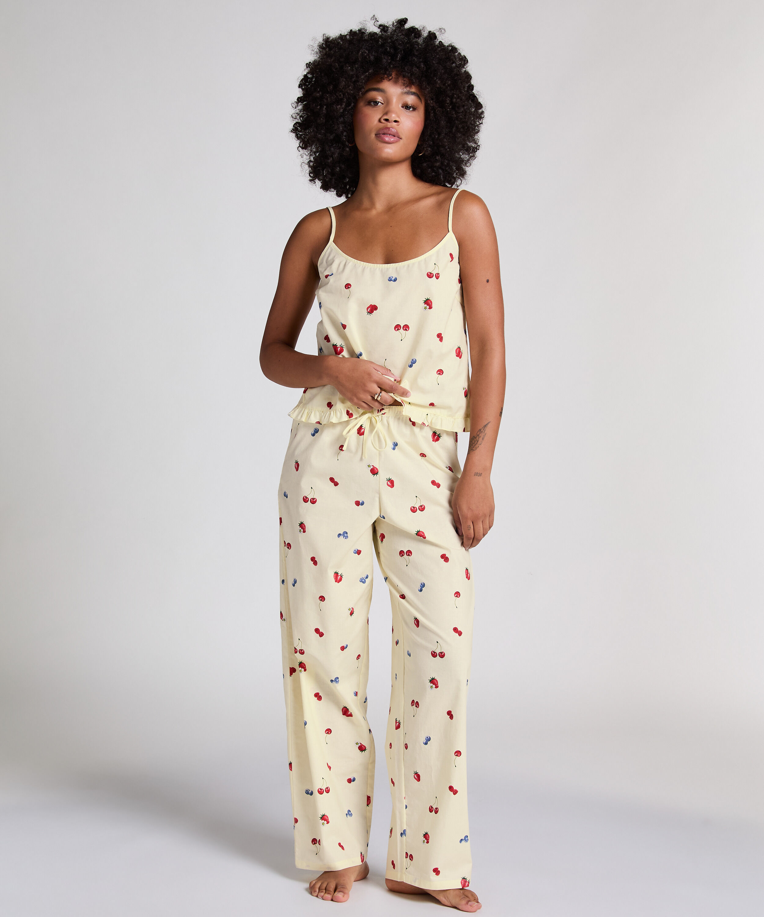 Pantalon tissé, Jaune