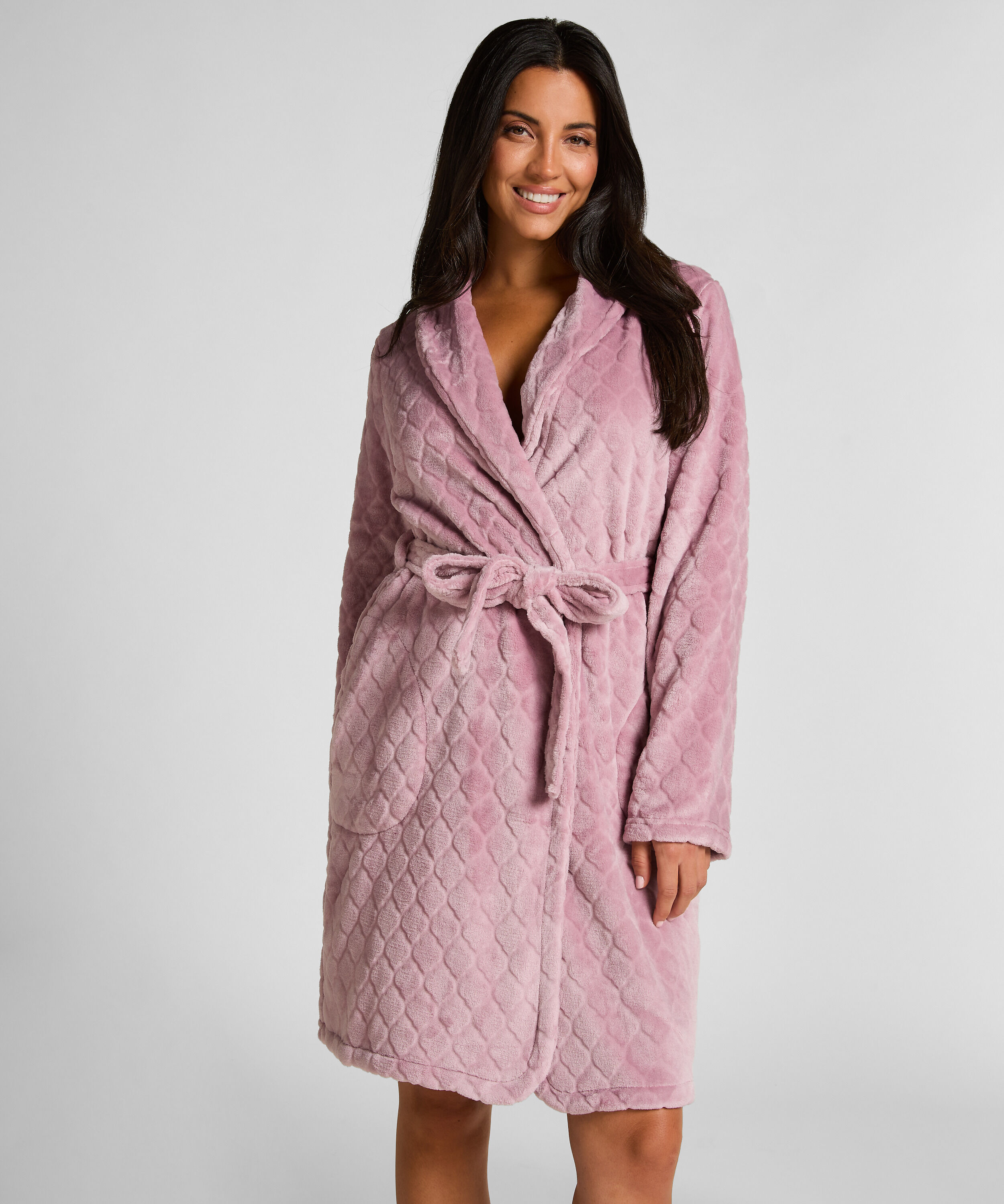 Robe de chambre courte en fleece