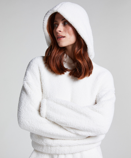 Sweat à Capuche polaire Snuggle, Blanc