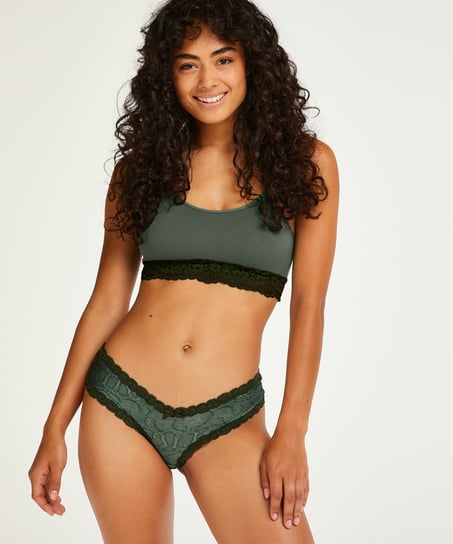 Slip br&eacute;silien V-shape Mesh, Vert