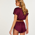 Top court en satin, Violet