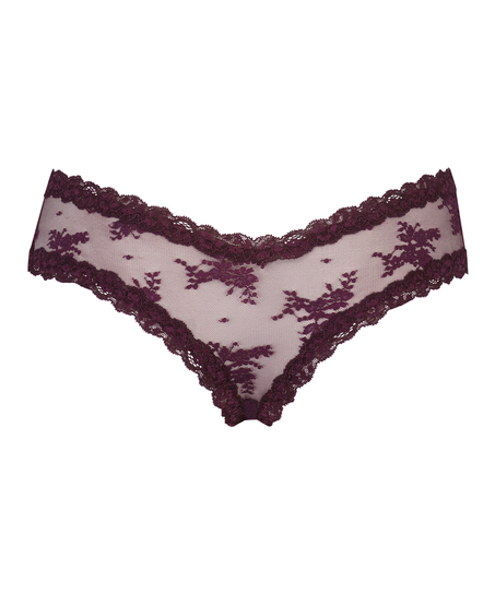 Slip brésilien V-shape Mesh, Violet