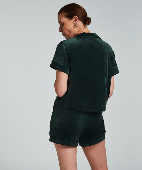 Short velours, Vert