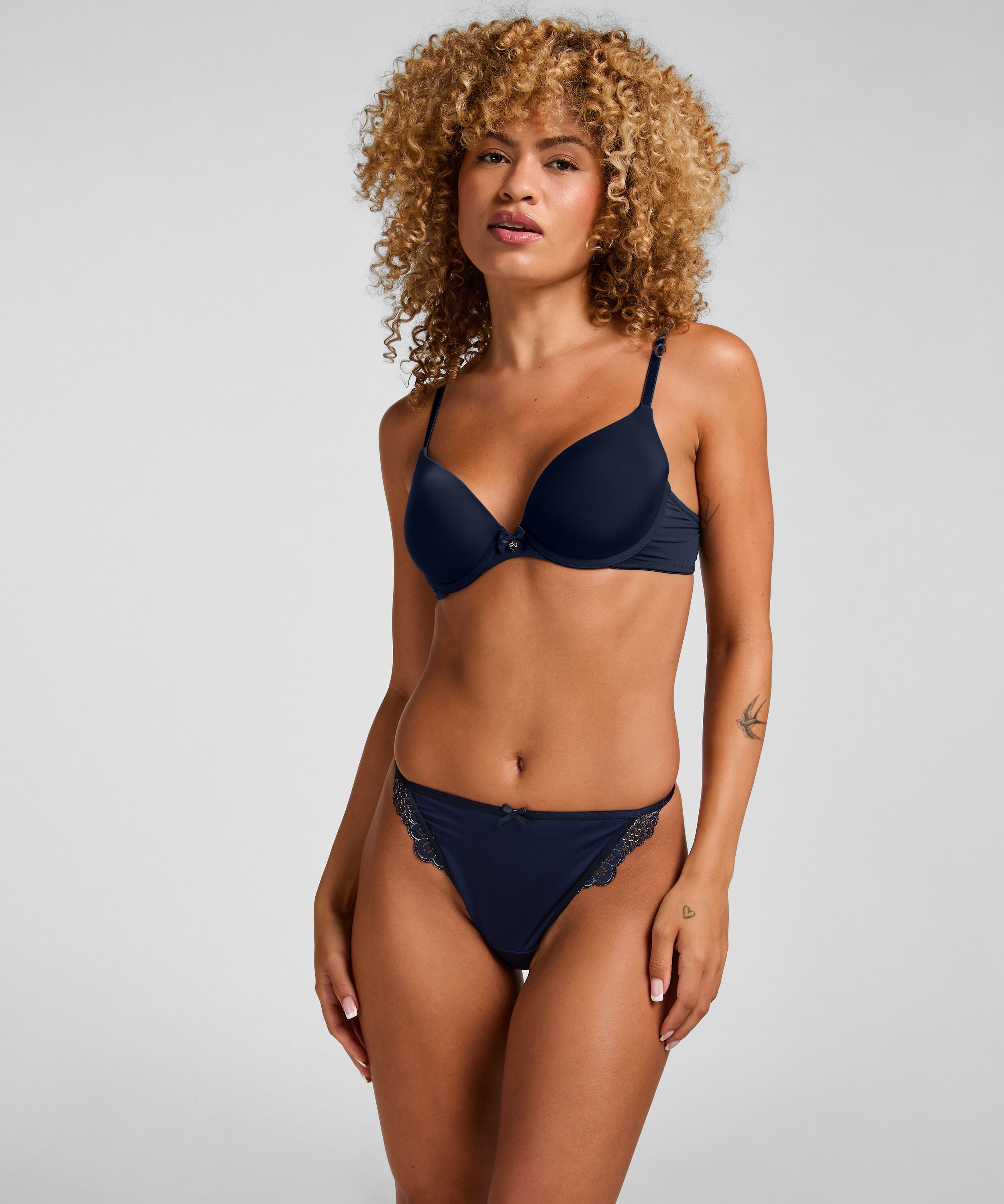 Culotte Brésilienne Highleg Pamela, Bleu