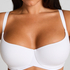 Soutien-gorge à armatures rembourré en coton, Blanc