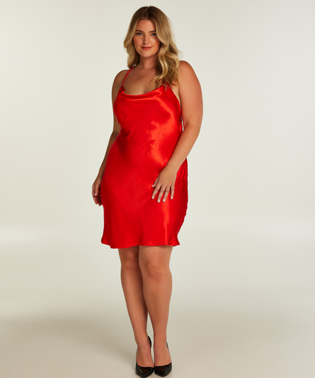 Robe mini Satin, Rouge