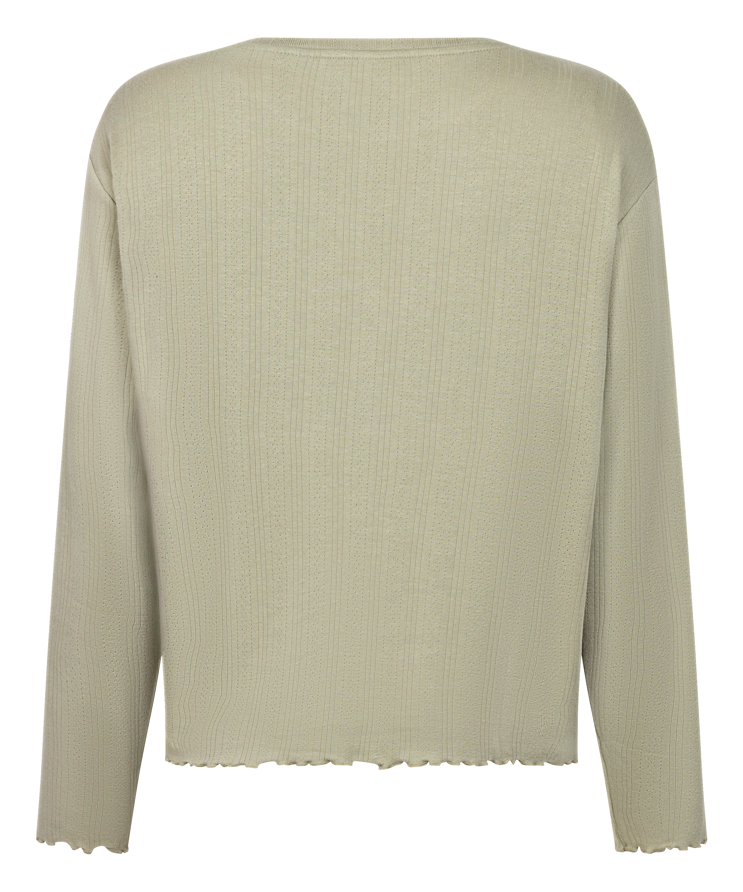 Pyjama Top Loose Pointelle, Vert, main