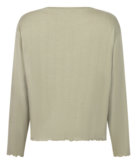 Pyjama Top Loose Pointelle, Vert