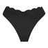 Slip de Bikini Échancrés Scallop, Noir