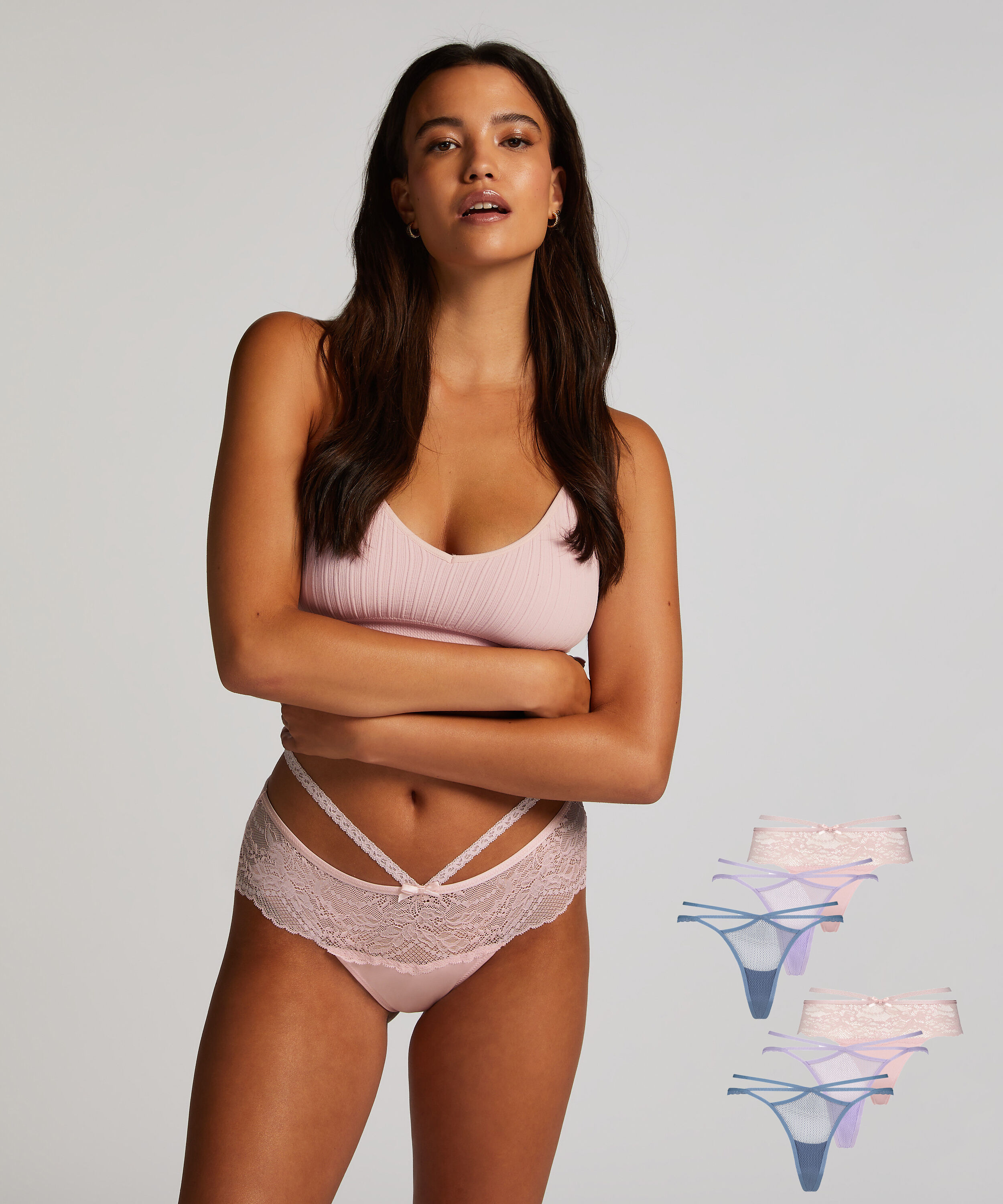 Lot de 6 slips brésiliens, Bleu Lot de 6 slips brésiliens, Bleu