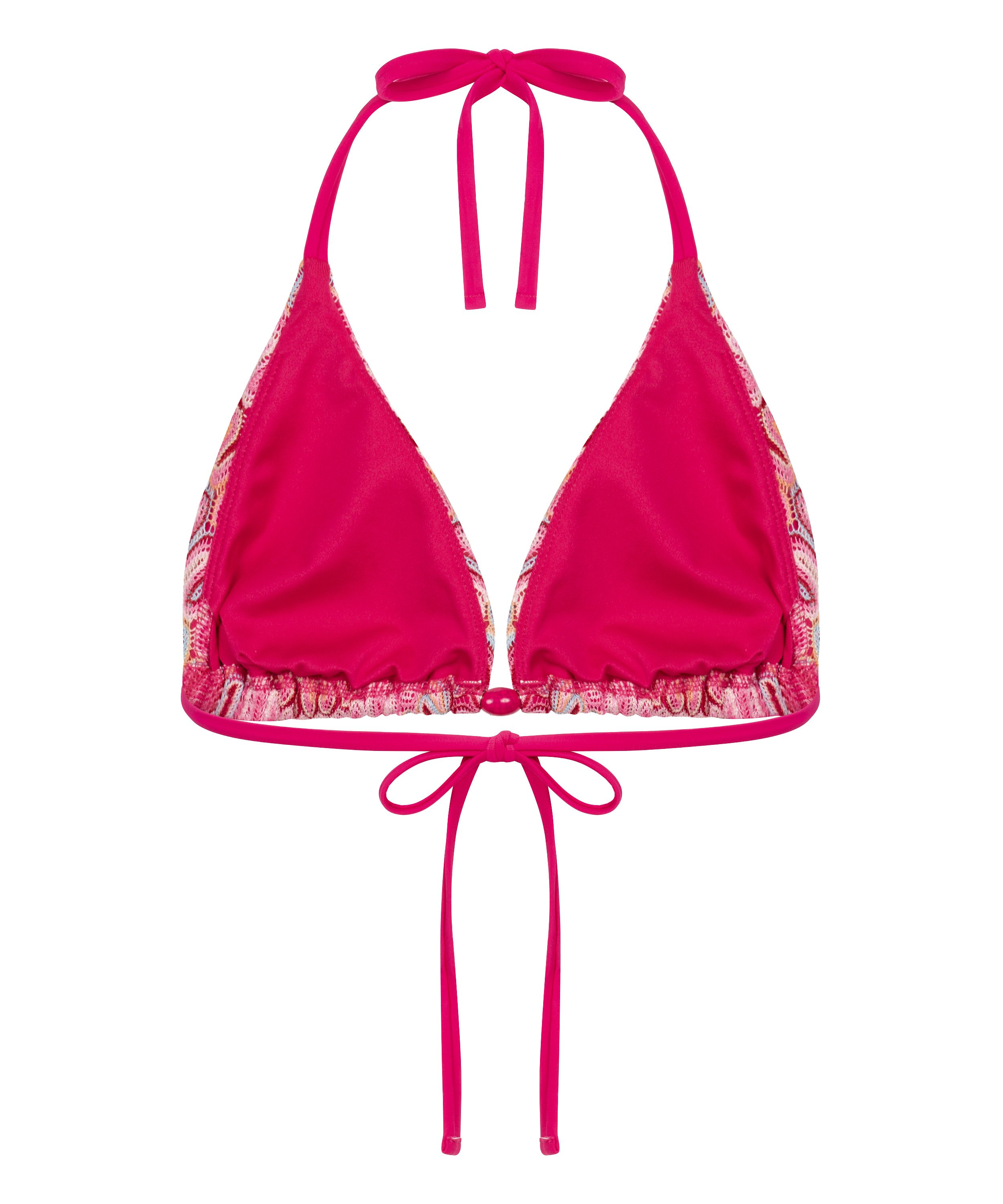 Haut de bikini triangle Cali, Rose, main