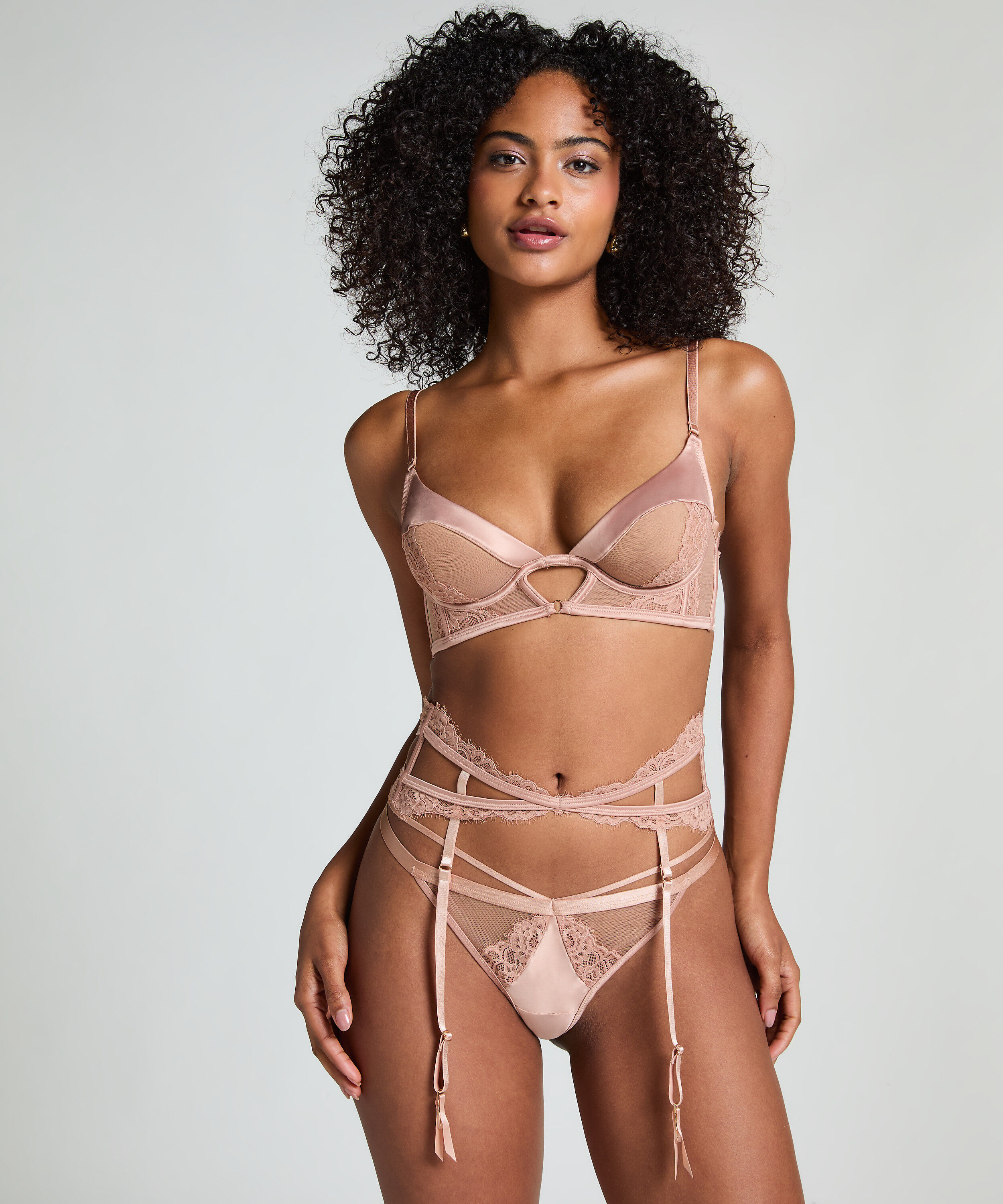 Porte-jarretelles Nisha, Beige
