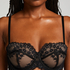 Soutien-gorge à armatures préformé sans bretelles Daisy, Noir