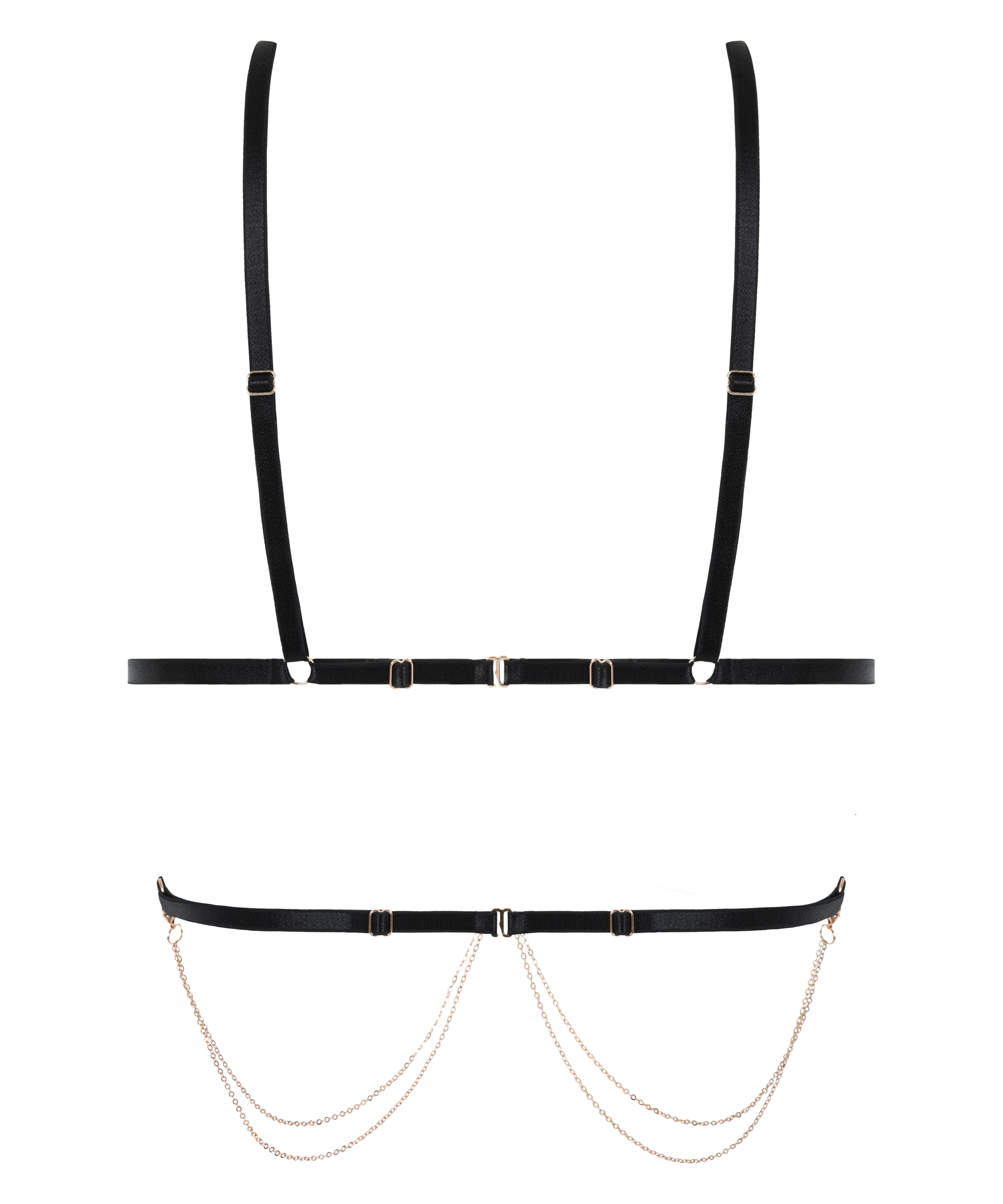 Brassière chain Top, Noir, main