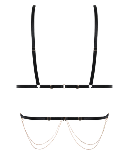 Brassière chain Top, Noir
