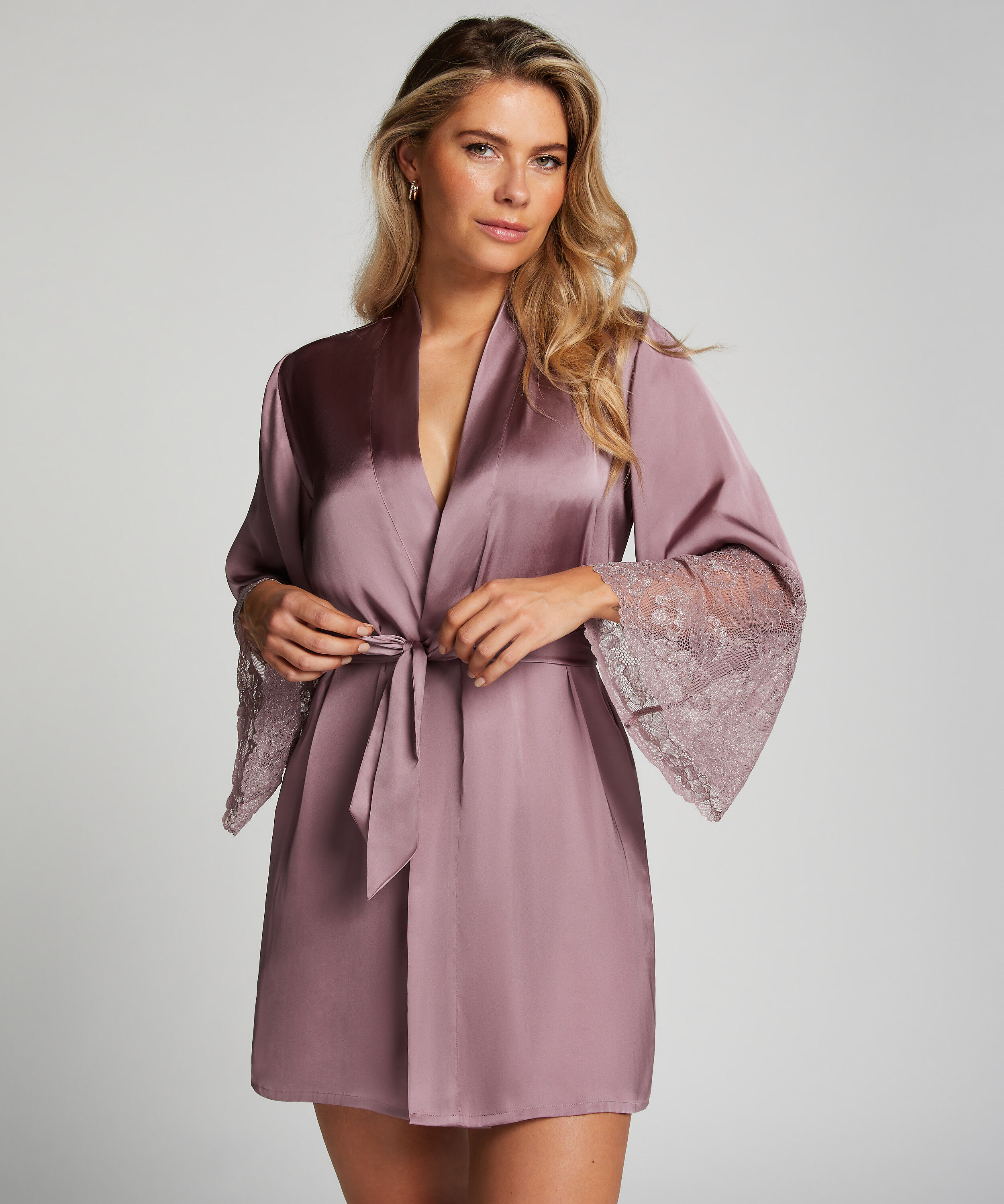 Kimono Satin, Violet Kimono Satin, Violet
