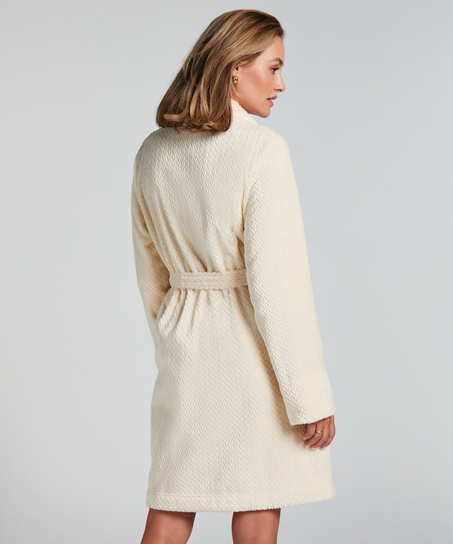Peignoir Fleece, Blanc