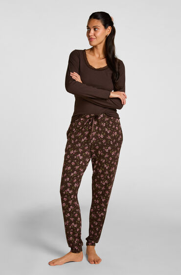 Hunkemöller Pantalon de pyjama Jersey Marron