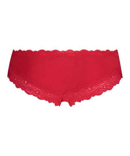Slip br&eacute;silien coton, Rouge