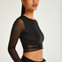 Haut crop-top HKMX, Noir