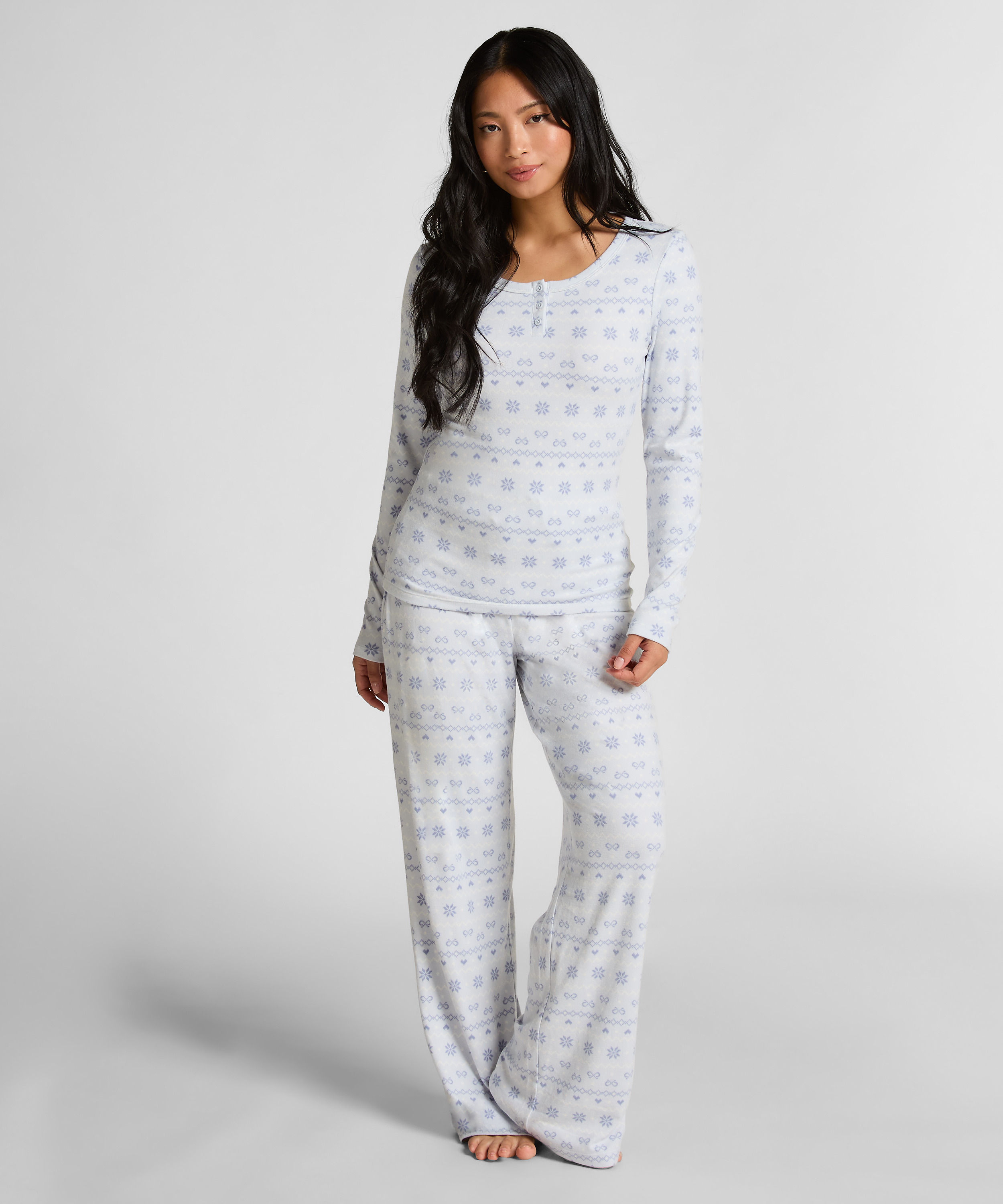 Pyjama en jersey Fairisle, Bleu, main