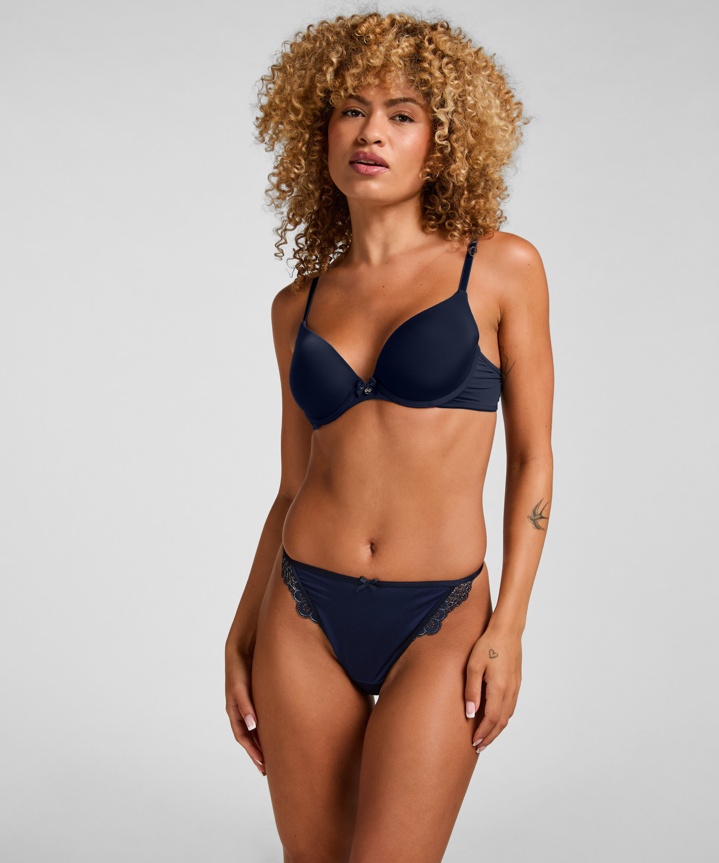 Culotte Brésilienne Highleg Pamela, Bleu