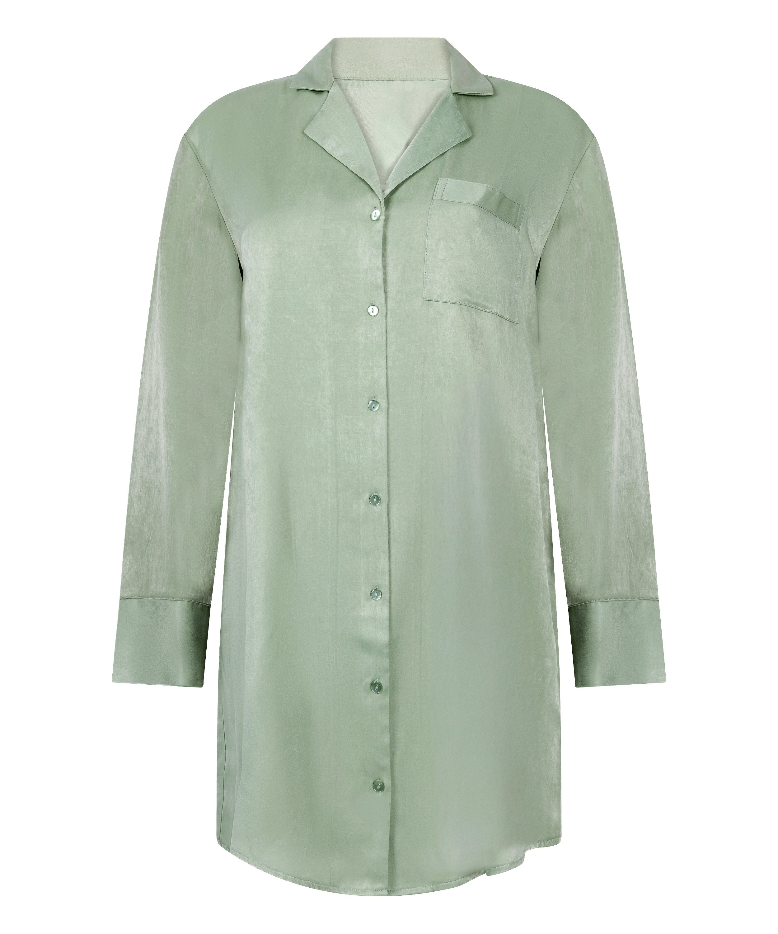 Robe-chemise en satin Ayla, Vert, main