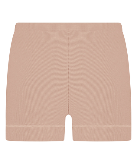 Short en jersey côtelé Essential, Beige