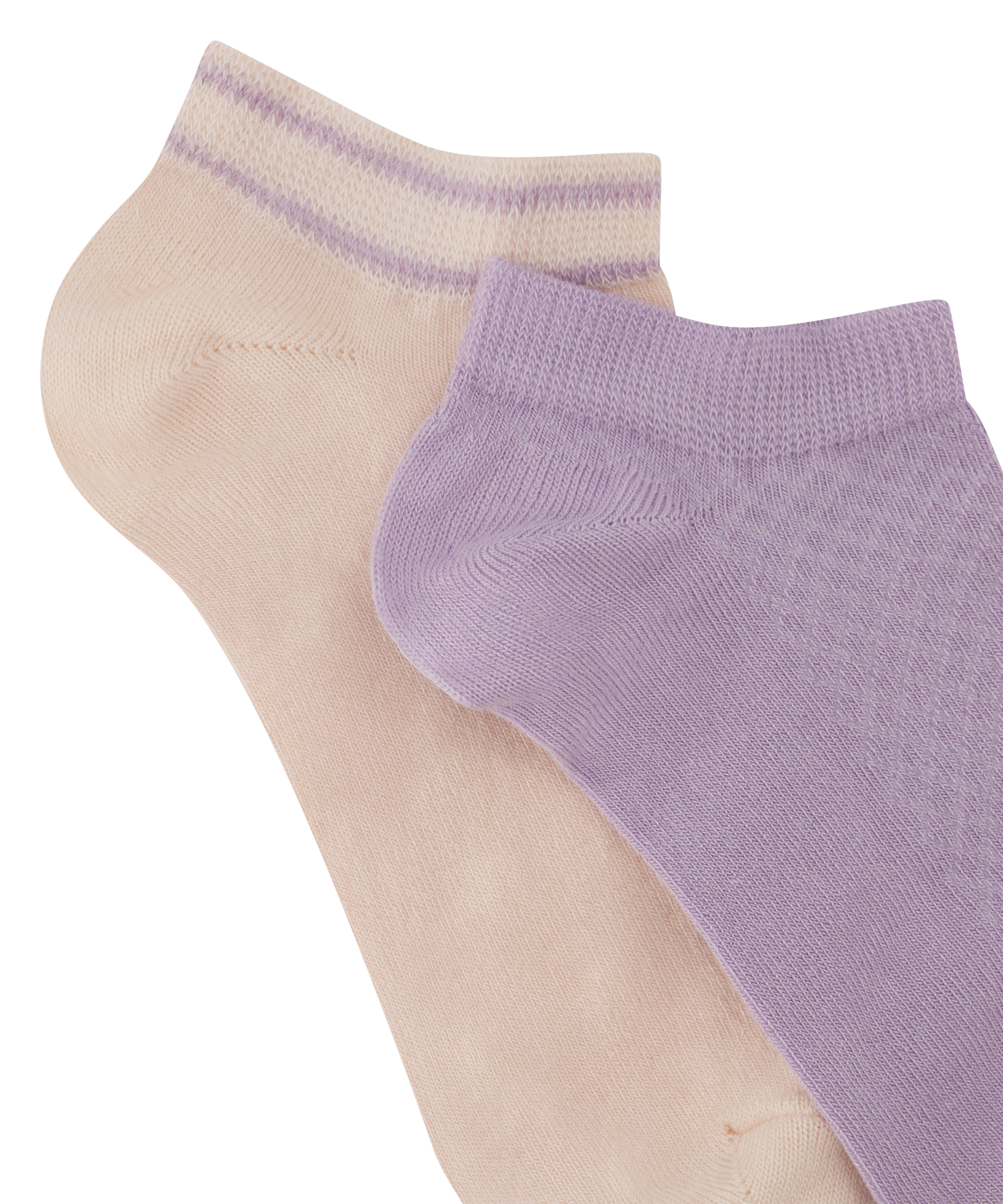 Lot de 2 paires de chaussettes pour baskets en viscose, Violet, main