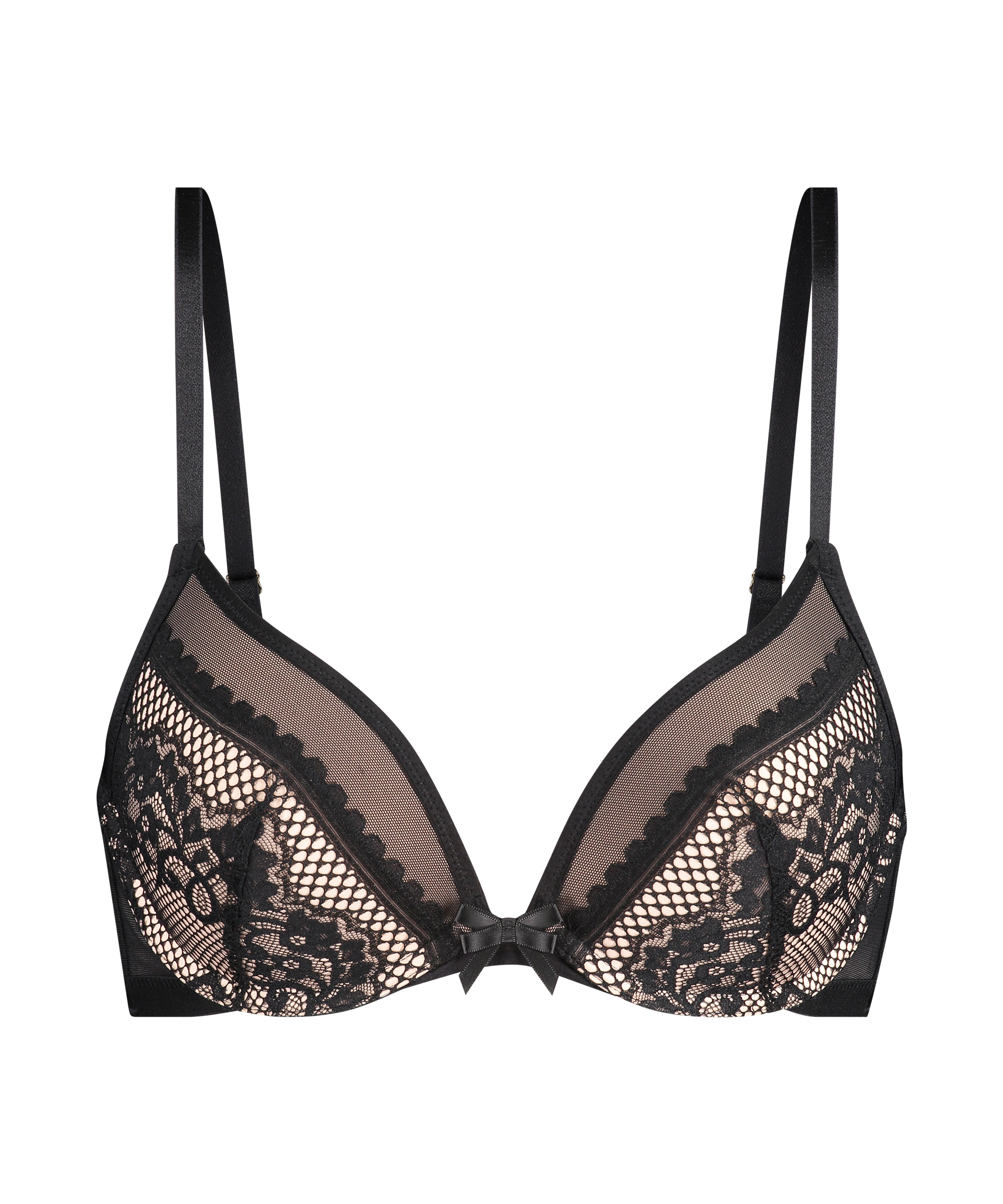 Soutien-gorge push-up rembourré à armatures Malika, Noir, main