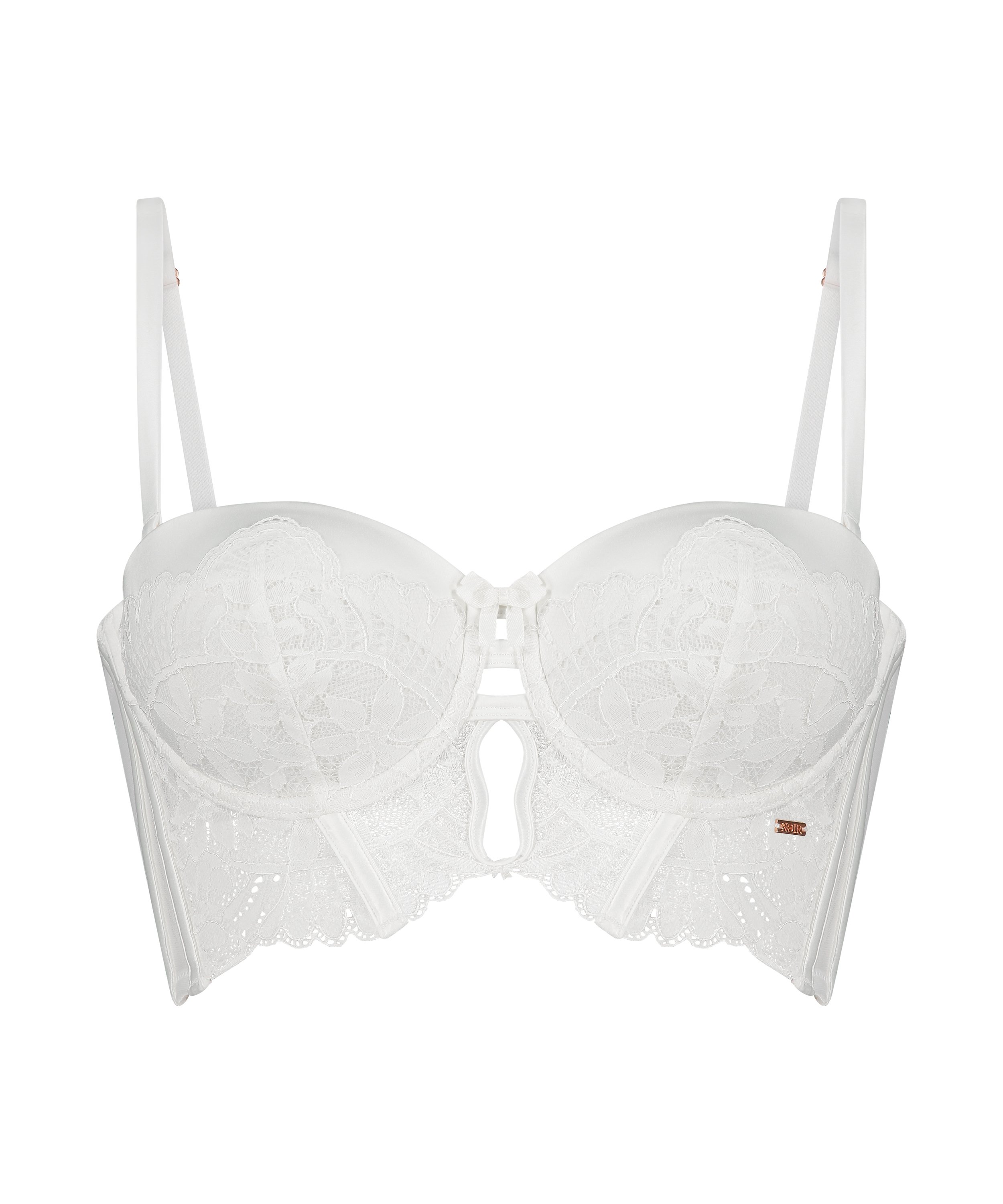 Soutien-gorge à armatures préformé sans bretelles Jamie, Blanc, main