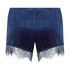 Short en dentelle Shiny Velours, Bleu