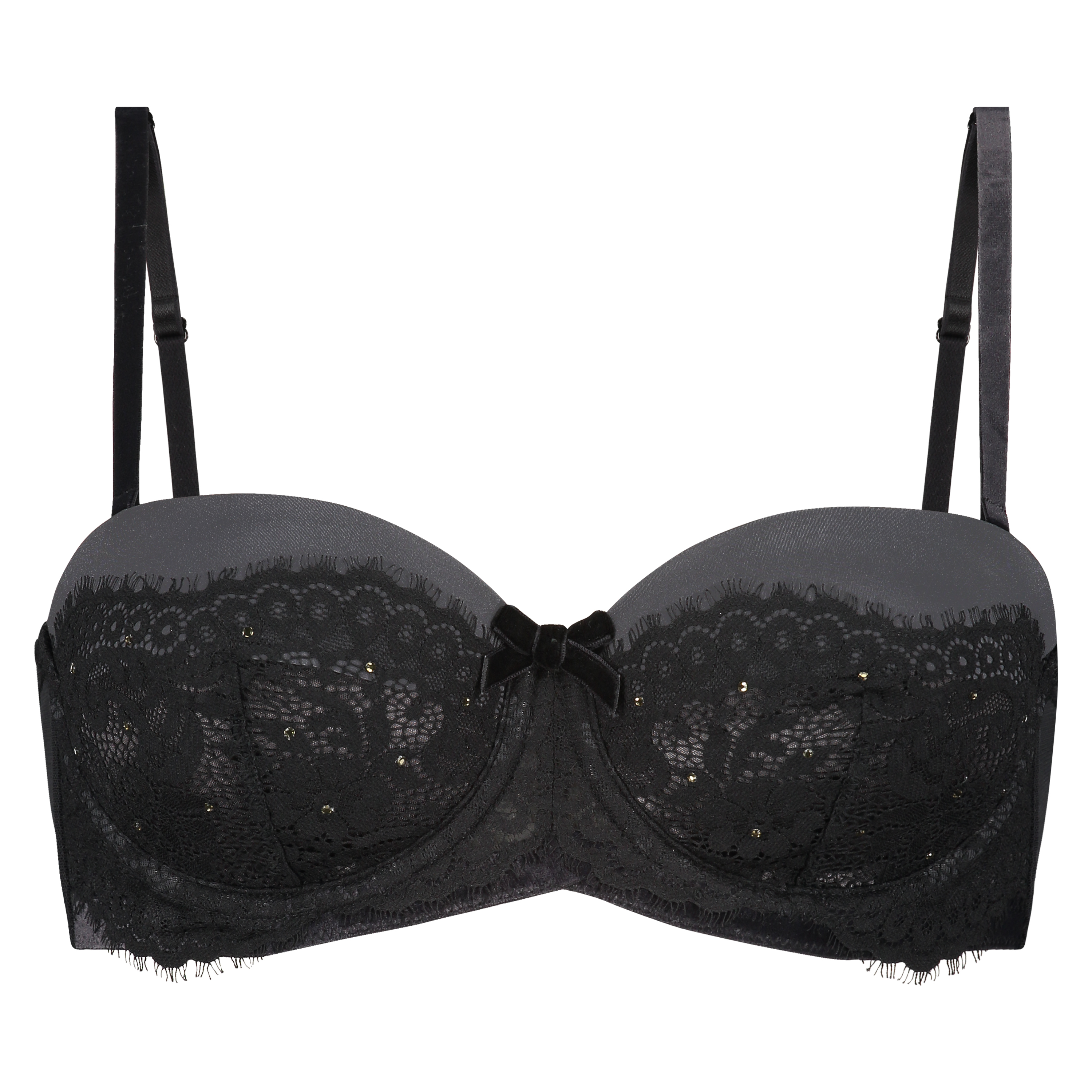 Soutien-gorge bustier à armatures préformé Donatella, Noir, main