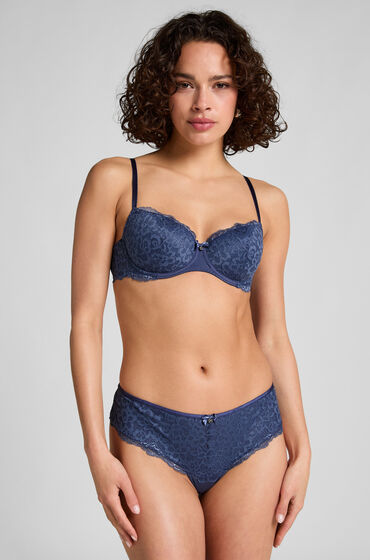 Hunkemöller Slip brésilien Marine Bleu