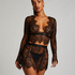 Top Allover Lace, Noir