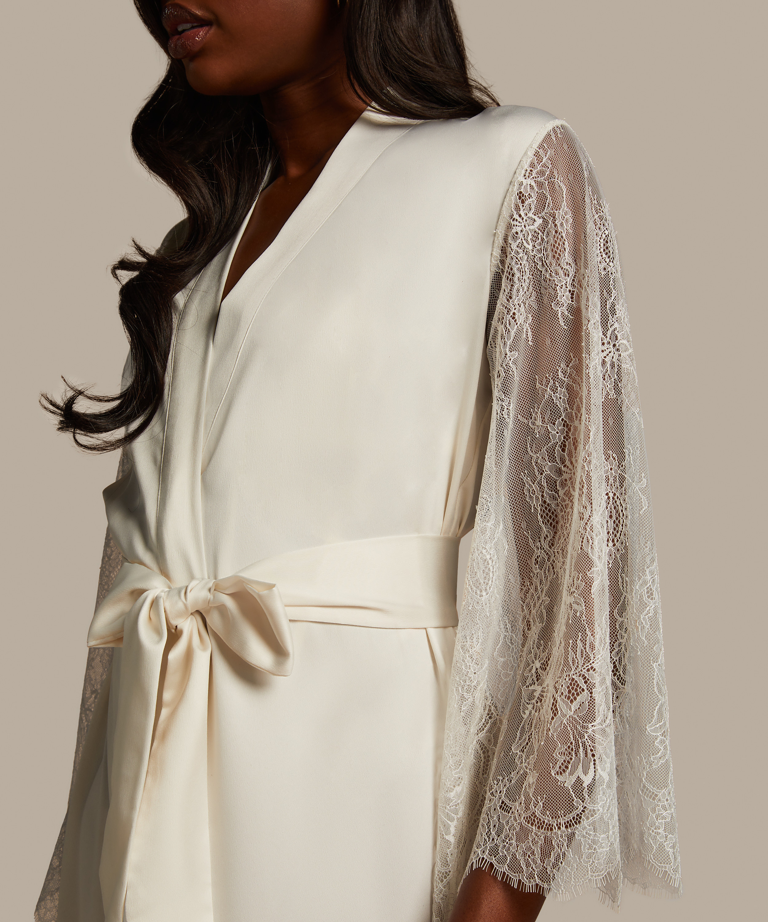 Kimono Camille, Blanc, main