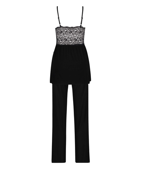 Tenue de pyjama Vera Lace, Noir