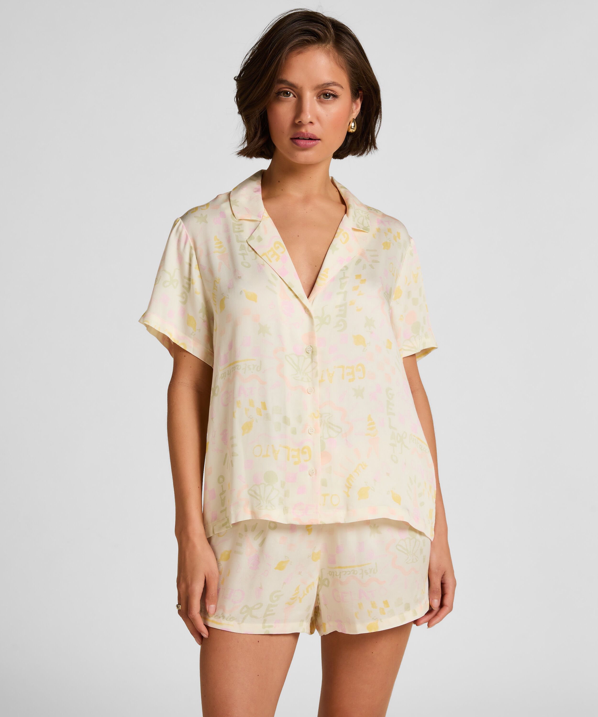 Short Satin, Blanc