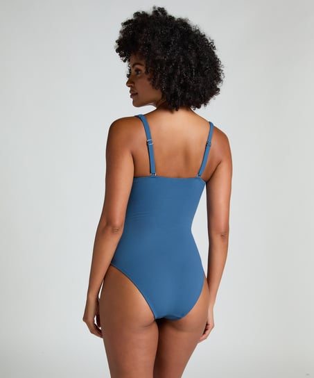 Maillot de bain Shaping Scallop, Bleu
