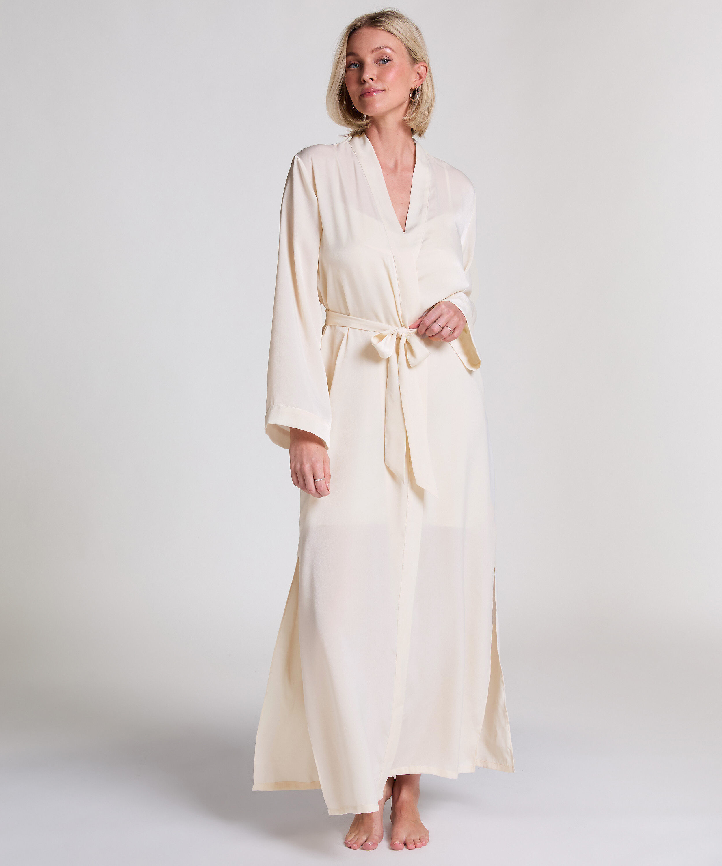 Kimono Satin, Blanc Kimono Satin, Blanc