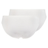 Lot de 2 slip Kim Cotton, Blanc