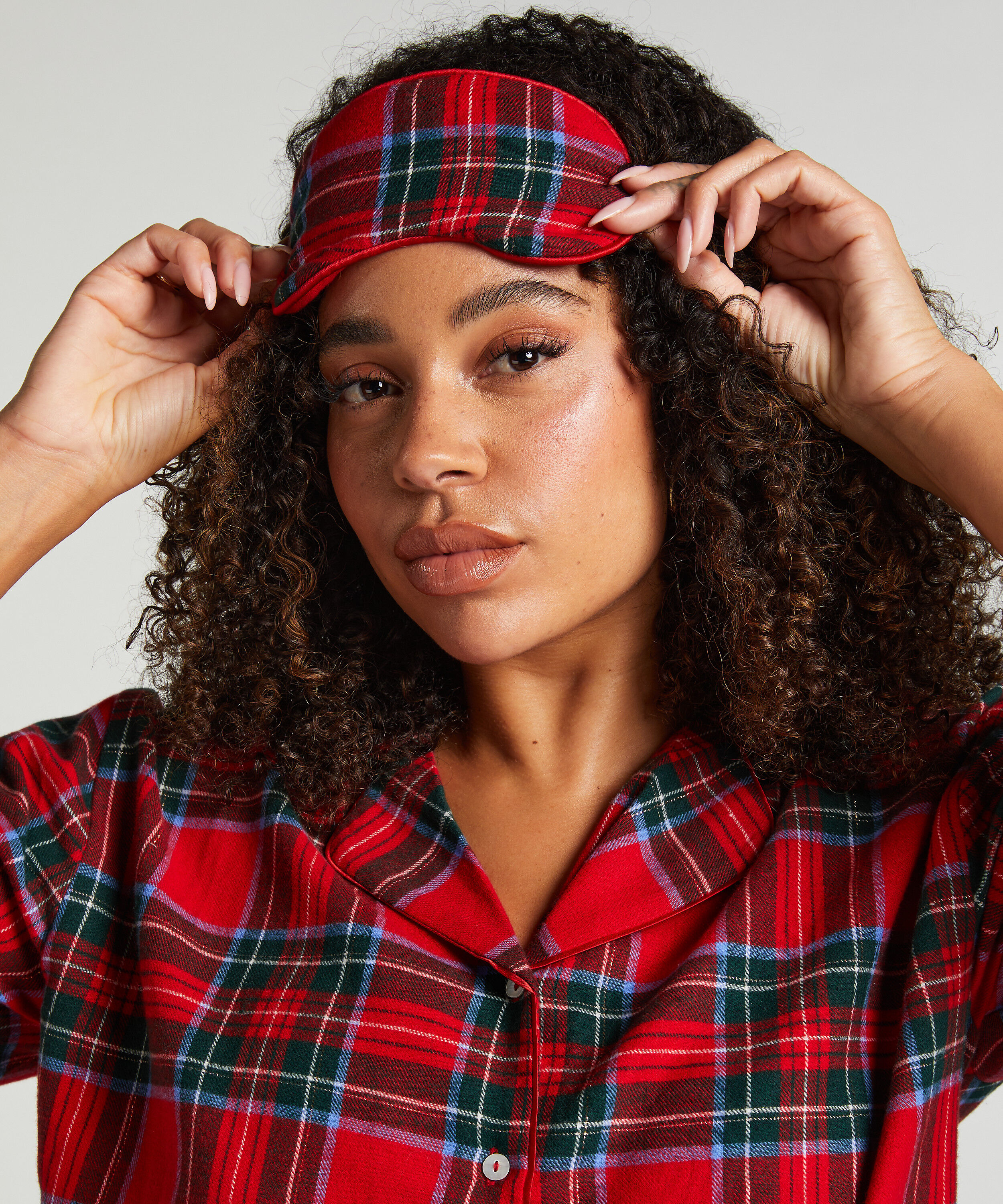 Masque pour dormir Flanelle, Rouge