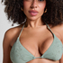 Haut de bikini triangle Giselle, Vert