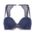 Soutien-gorge sans bretelles rembourré à armatures Rya, Bleu