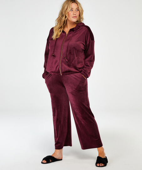 Pantalon de pyjama Velours, Rouge