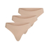 Lot de 3 strings invisibles, Beige